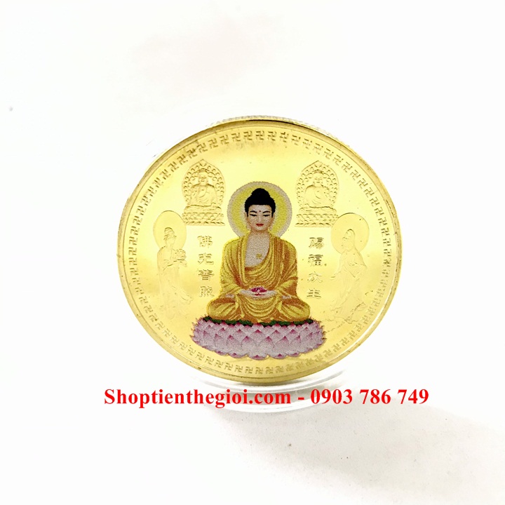 Xu Phật A Di Đà Và Các Vị Bồ Tát In Màu - SP005271 